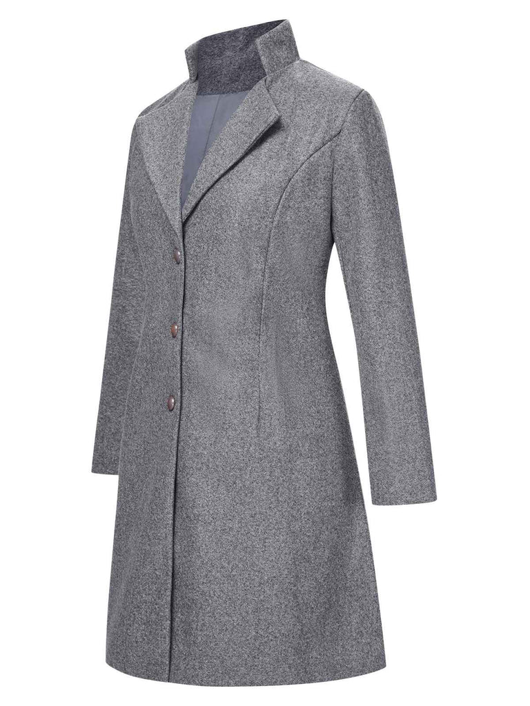 Cappotto con revers a collo alto anni '60
