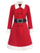 Cappotto doppiopetto con cintura in peluche rosso anni '40