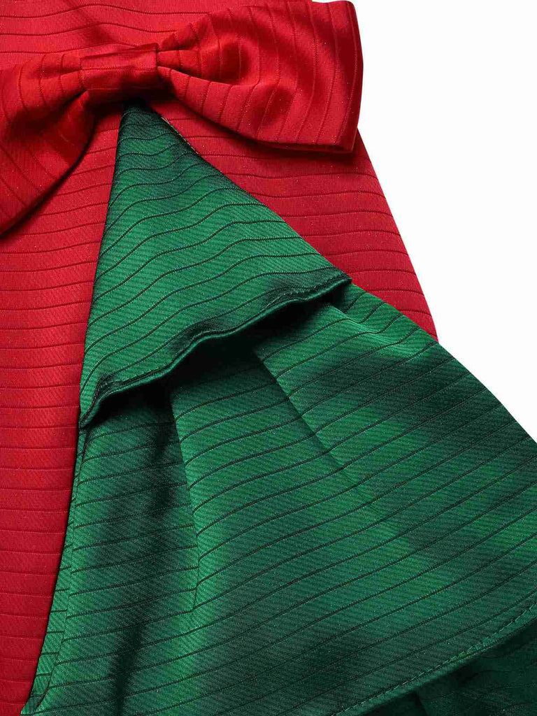 [Prevendita] Abito a spalle scoperte con albero Natale rosso anni '50