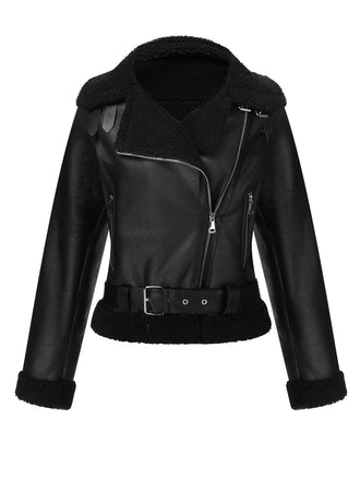 Cappotto in similpelle con revers a tinta unita nero anni '60