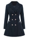 Cappotto doppiopetto con revers a tinta unita anni '70
