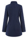 Cappotto doppiopetto con collo alto blu anni '40