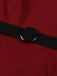 Abito contrasto con collo annodato patchwork bordeaux anni '50