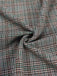 Abito glen plaid con scollo a V profondo grigio anni '40