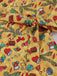 Abito patchwork natalizio con colletto quadrato anni '50