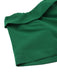 Abito patchwork natalizio con spalle scoperte verde anni '50