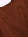 Abito patchwork a pois tinta unita con scollo a V anni '40