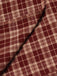 2PCS Cappotto corto con risvolto scozzese e gonna rosso anni '60