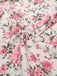 Abito a ruota con fiori a fiorellini rosa anni '50