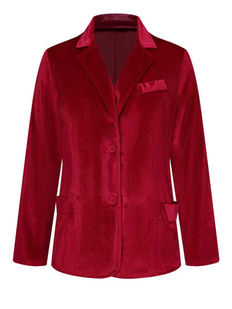 Cappotto in velluto con tasche e revers anni '30