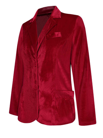 Cappotto in velluto con tasche e revers anni '30