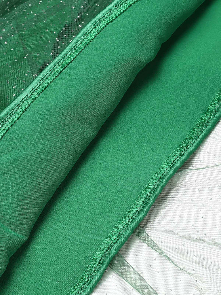 Abito con pompon e albero di Natale verde anni '60