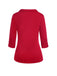 Top rosso a maniche corte con revers anni '40