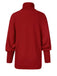 Maglione dolcevita con stampa natalizia rosso anni '80