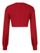 Maglione corto con fiocco natalizio rosso anni '80