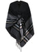 Cappotto con nappe a righe poncho antivento anni '50