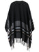 Cappotto con nappe a righe poncho antivento anni '50