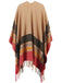 Cappotto con nappe a righe poncho antivento anni '50