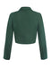 Blazer corto con bottoni e revers verde scuro anni '40