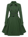 Cappotto aderente con revers in tinta unita anni '50