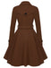 Cappotto aderente con revers in tinta unita anni '50