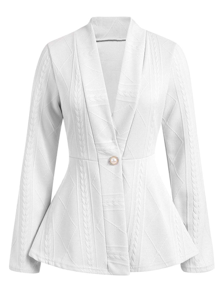 Cappotto a maniche lunghe svasato in vita bottoni anni '60