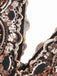 Abito lungo in rete paillettes scollo a V profondo beige anni '30