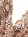 Abito lungo in rete paillettes scollo a V profondo beige anni '30