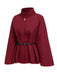Cappotto con cintura bordeaux anni '60
