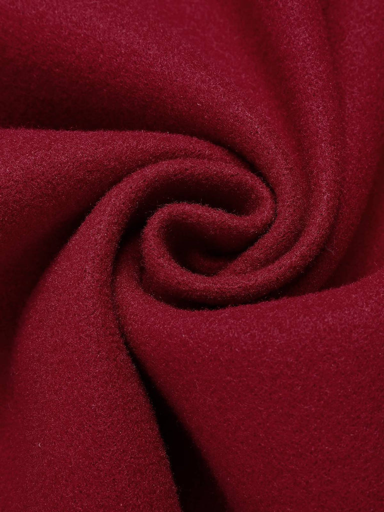 Cappotto con cintura bordeaux anni '60