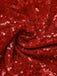 Abito  con spalle scoperte in pelliccia natalizio rosso anni '50