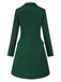 Cappotto doppiopetto tinta unita verde anni '40