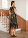 Abito motivo floreale nappe paillettes anni '20
