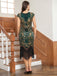 Abito motivo floreale nappe paillettes anni '20