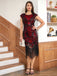 Abito motivo floreale nappe paillettes anni '20