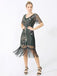 Abito frange paillettes scollo a V anni '20