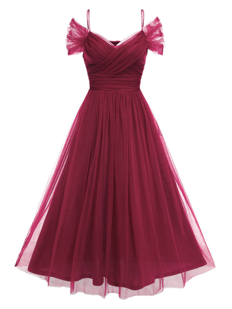 [Prevendita] Abito in rete con spalline sottili e spalle scoperte anni '50