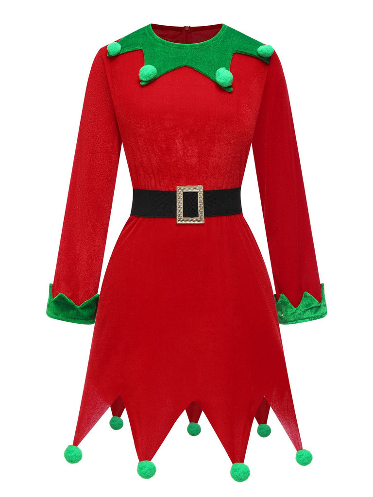Costume da elfo natalizio rosso anni '80
