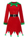 Costume da elfo natalizio rosso anni '80