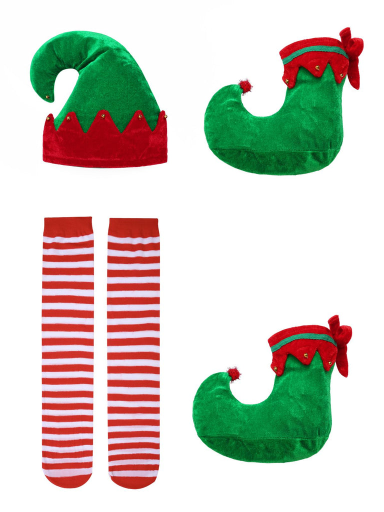 Costume da elfo natalizio rosso anni '80