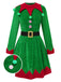 Completo da elfo di Natale verde anni '40