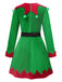 Completo da elfo di Natale verde anni '40