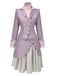 3PCS Completo con bottoni e righe a balze anni '40