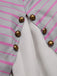3PCS Completo con bottoni e righe a balze anni '40