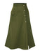 Gonna con spacchi e bottoni verde oliva anni '40