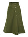 Gonna con spacchi e bottoni verde oliva anni '40