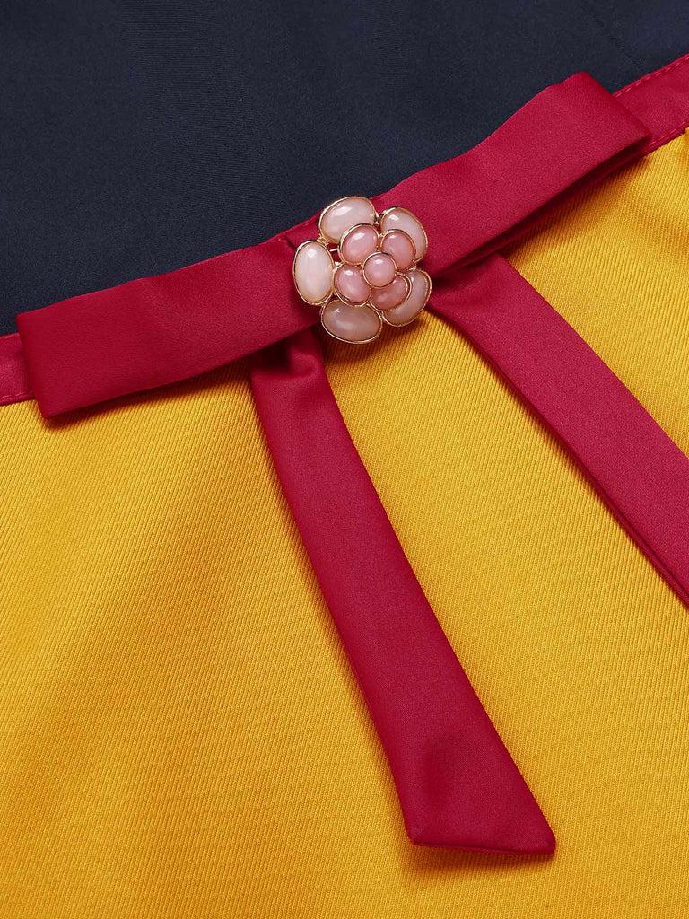 Abito da principessa con fiocco e scollo a cuore anni '40