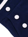 Tuta lunga patchwork a righe fiocco cavo rosso anni '50