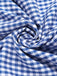 Abito plaid spalle scoperte scollo all'americana blu anni '60