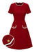 Abito con finte tasche rosso anni '60